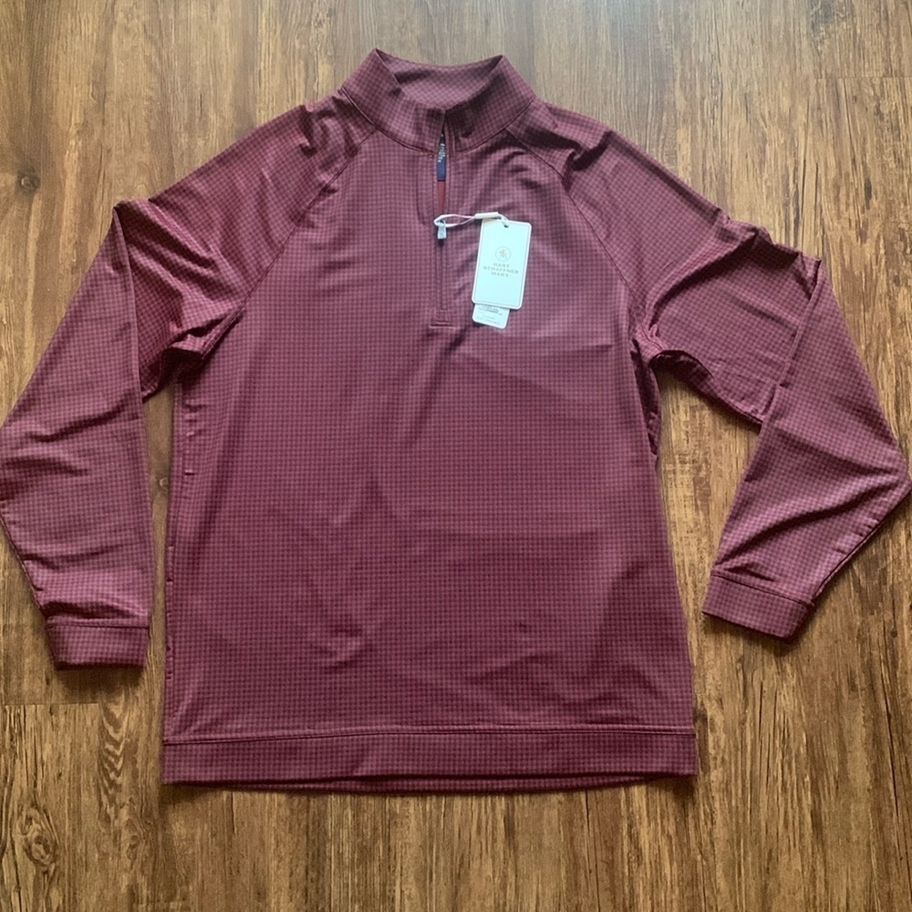 Hart Schaffner Marx 1/2 Zip Houndstooth Men’s Medium NWT